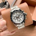 Rolex Daytona 904L Steel 40mm Six Hands Chronograph Oyster Band White/Black Face Watch